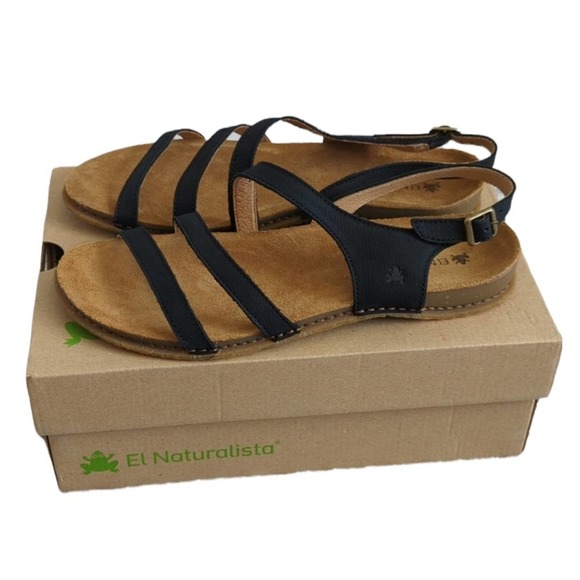 El Naturalista Shoes - El Naturalista 5811 Panglao Sandals in Pleasant Black Size EU 42
